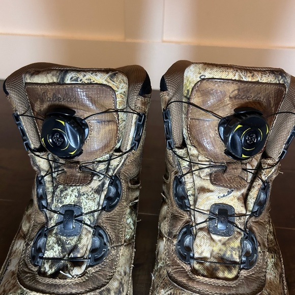 Cabela's Zonz Gore-Tex leather camo BOA Vibram hiking boots - Picture 3 of 8
